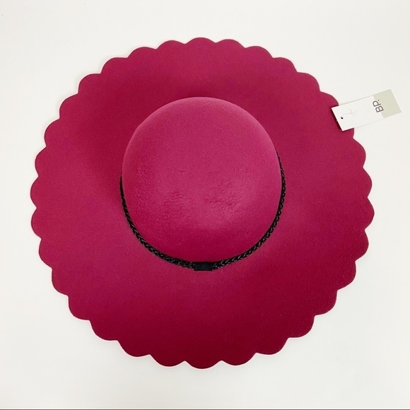 BP Scallop Brim Felt Hat Wine - Picture 2 of 6